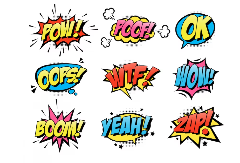 pop art colorful icons on a white background