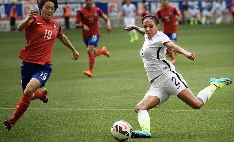 Women playing football